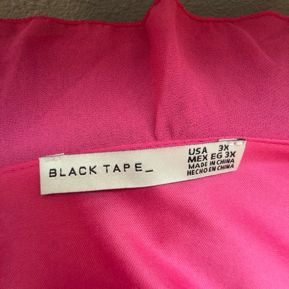 💗 Black Tape Hot Pink Ruffle Midi Plus Size Dress - NWOT! - Picture 10 of 15